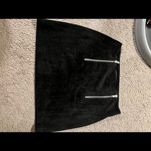 suede mini skirt
